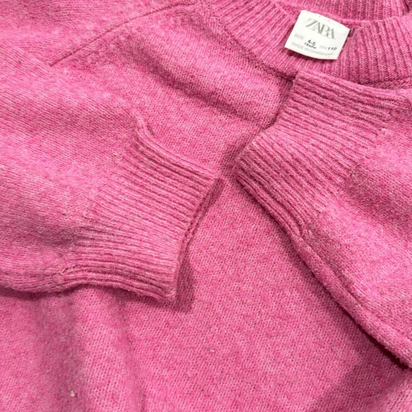 Zara girls pink sweater 4/5 - Picture 3 of 3